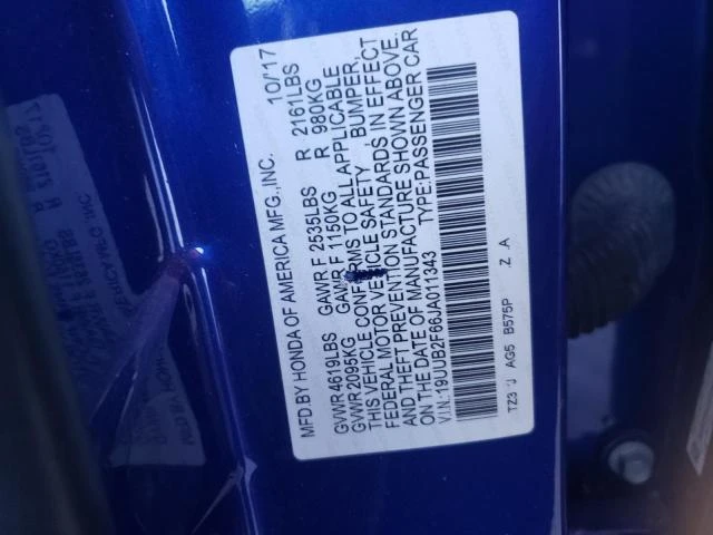 Photo 12 VIN: 19UUB2F66JA011343 - ACURA TLX TECH+A 