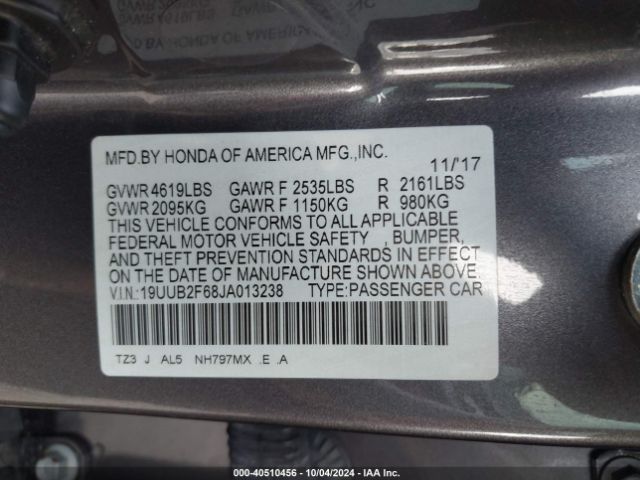 Photo 8 VIN: 19UUB2F68JA013238 - ACURA TLX 