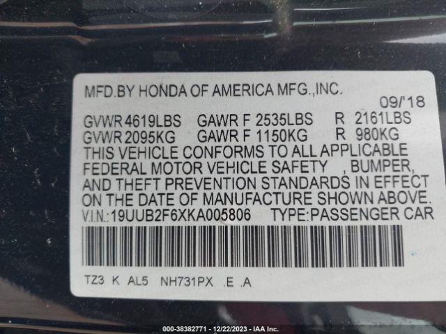 Photo 8 VIN: 19UUB2F6XKA005806 - ACURA TLX 