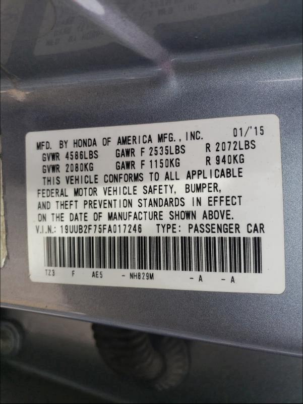 Photo 9 VIN: 19UUB2F75FA017246 - ACURA TLX ADVANC 