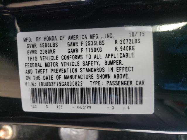 Photo 9 VIN: 19UUB2F75GA000822 - ACURA TLX ADVANC 