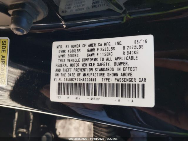 Photo 8 VIN: 19UUB2F77HA000659 - ACURA TLX 