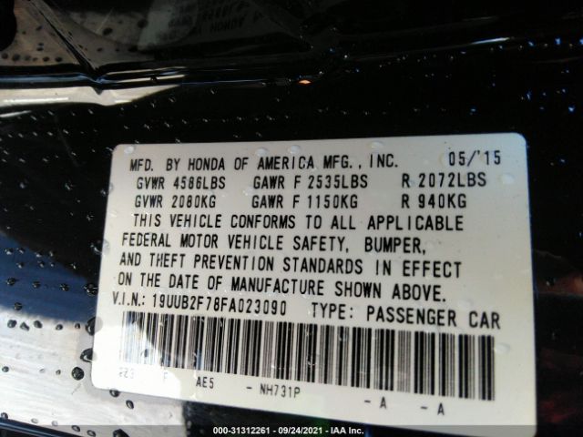 Photo 8 VIN: 19UUB2F78FA023090 - ACURA TLX 