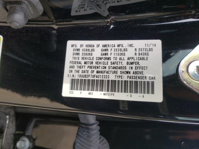 Photo 9 VIN: 19UUB2F7XFA012320 - ACURA TLX ADVANC 