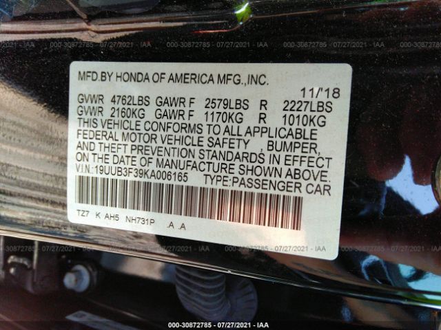 Photo 8 VIN: 19UUB3F39KA006165 - ACURA TLX 