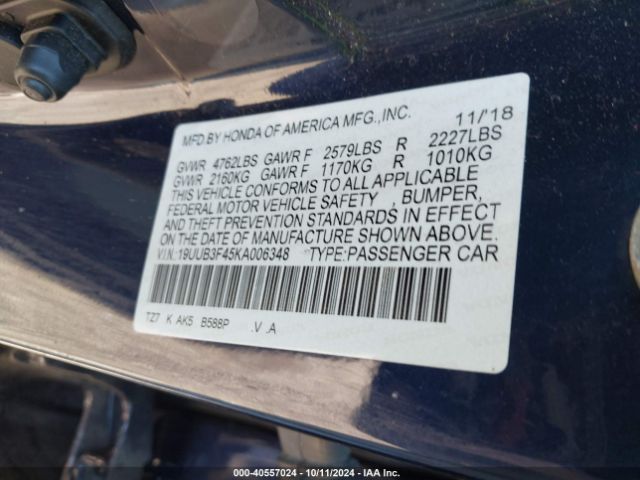 Photo 8 VIN: 19UUB3F45KA006348 - ACURA TLX 