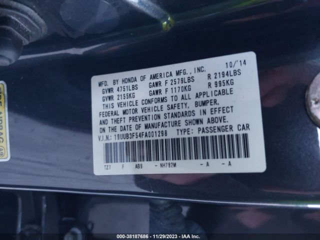 Photo 8 VIN: 19UUB3F54FA001298 - ACURA TLX 