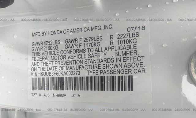 Photo 8 VIN: 19UUB3F60KA002273 - ACURA TLX 