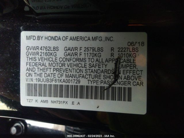 Photo 8 VIN: 19UUB3F61KA001729 - ACURA TLX 