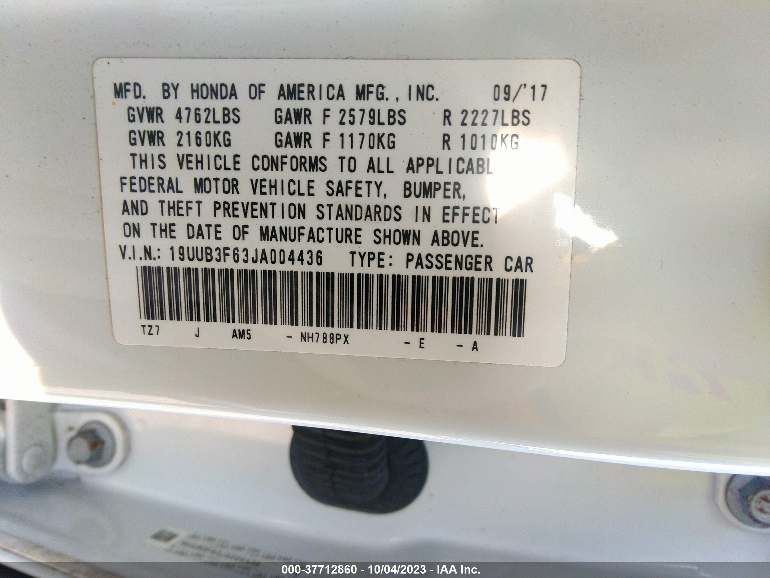 Photo 8 VIN: 19UUB3F63JA004436 - ACURA TLX 