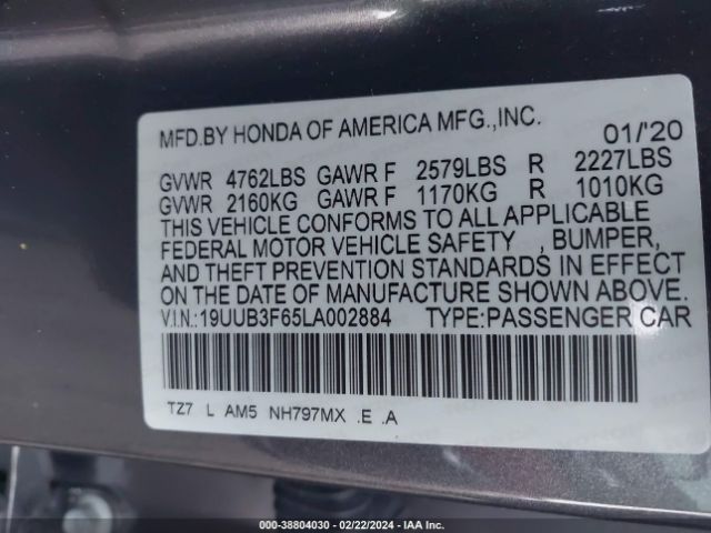 Photo 8 VIN: 19UUB3F65LA002884 - ACURA TLX 