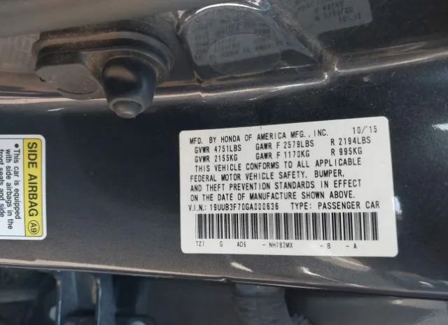 Photo 8 VIN: 19UUB3F70GA000636 - ACURA TLX 