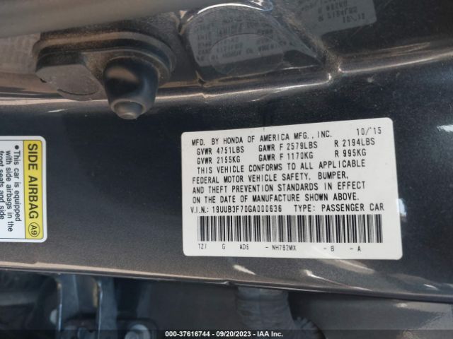 Photo 8 VIN: 19UUB3F70GA000636 - ACURA TLX 