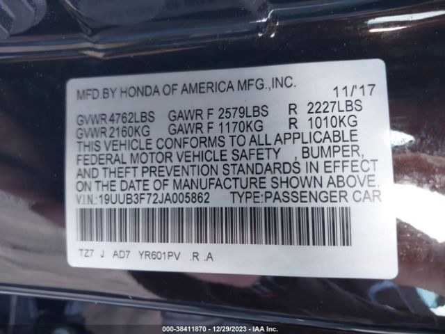 Photo 8 VIN: 19UUB3F72JA005862 - ACURA TLX 