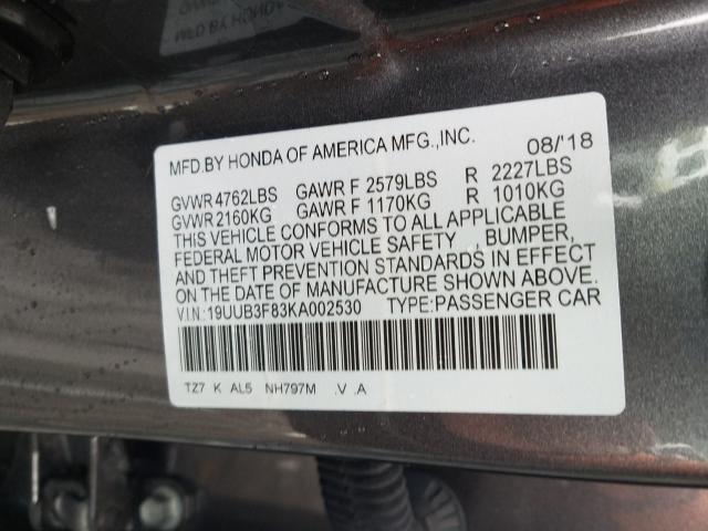 Photo 9 VIN: 19UUB3F83KA002530 - ACURA TLX ADVANC 