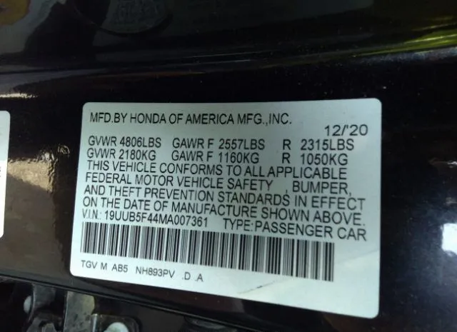 Photo 8 VIN: 19UUB5F44MA007361 - ACURA TLX 