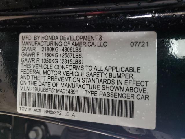 Photo 11 VIN: 19UUB5F51MA014891 - ACURA TLX TECH A 