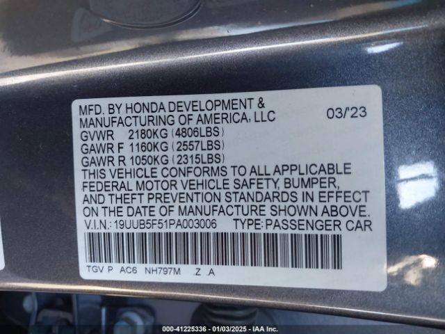 Photo 8 VIN: 19UUB5F51PA003006 - ACURA TLX 