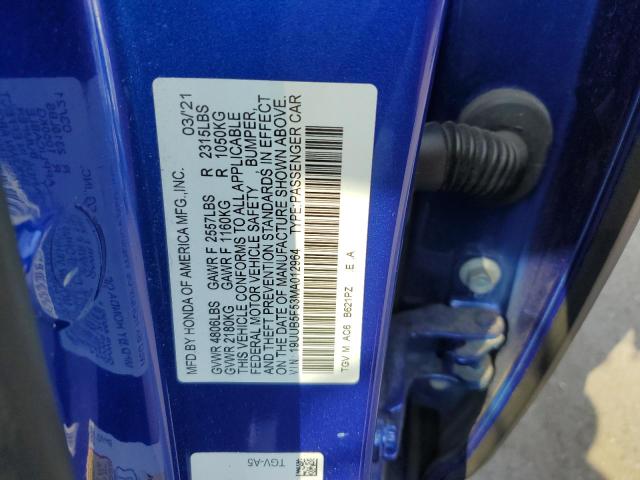 Photo 11 VIN: 19UUB5F53MA012964 - ACURA TLX TECH A 