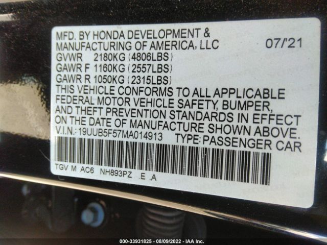 Photo 8 VIN: 19UUB5F57MA014913 - ACURA TLX 