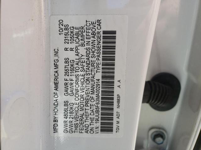 Photo 12 VIN: 19UUB5F63MA002914 - ACURA TLX ADVANC 