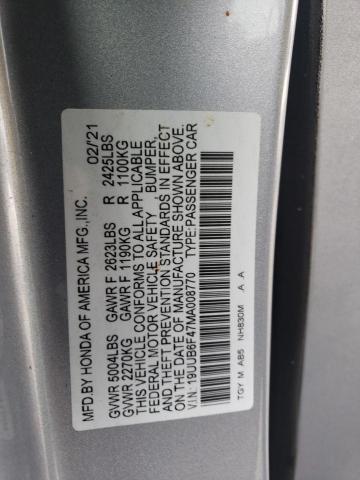 Photo 9 VIN: 19UUB6F47MA008770 - ACURA TLX TECHNO 