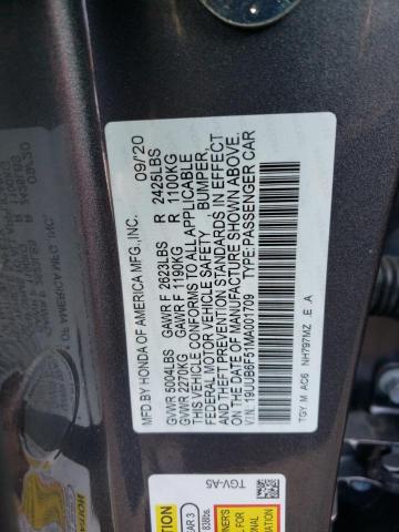 Photo 9 VIN: 19UUB6F51MA001709 - ACURA TLX TECH A 