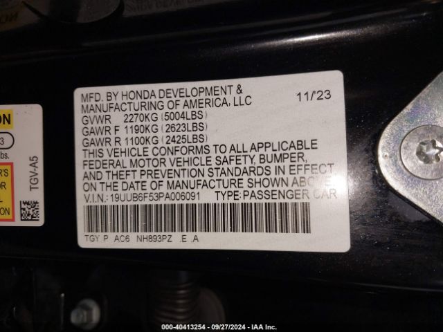 Photo 8 VIN: 19UUB6F53PA006091 - ACURA TLX 