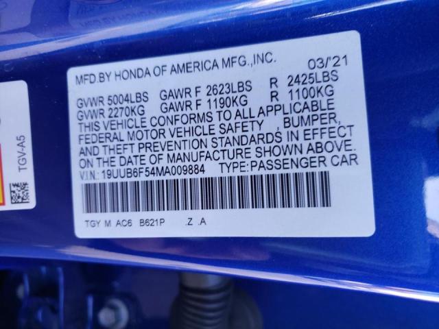 Photo 9 VIN: 19UUB6F54MA009884 - ACURA TLX TECH A 