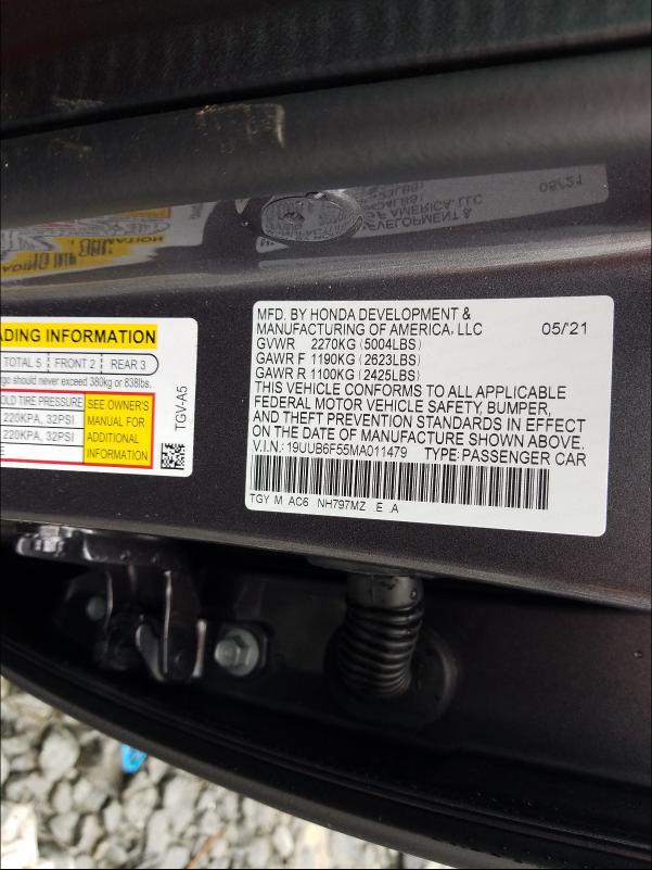 Photo 9 VIN: 19UUB6F55MA011479 - ACURA TLX TECH A 