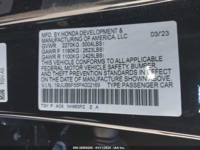 Photo 8 VIN: 19UUB6F55PA002169 - ACURA TLX 