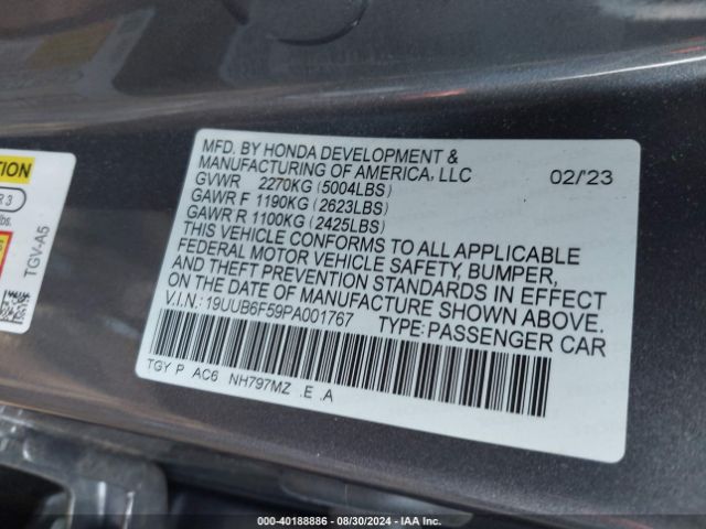 Photo 8 VIN: 19UUB6F59PA001767 - ACURA TLX 