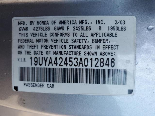 Photo 12 VIN: 19UYA42453A012846 - ACURA CL 