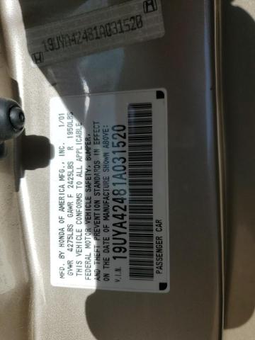 Photo 12 VIN: 19UYA42481A031520 - ACURA CL 