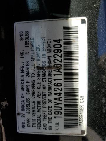 Photo 11 VIN: 19UYA42611A022904 - ACURA CL 