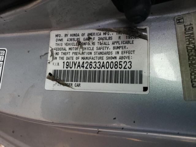 Photo 9 VIN: 19UYA42633A008523 - ACURA 3.2CL TYPE 