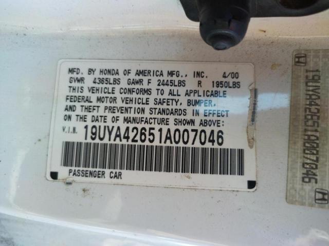 Photo 9 VIN: 19UYA42651A007046 - ACURA 3.2CL TYPE 