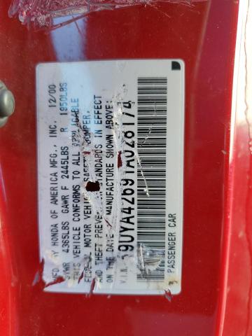 Photo 11 VIN: 19UYA42691A028174 - ACURA CL 