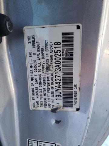 Photo 11 VIN: 19UYA42713A002518 - ACURA CL 