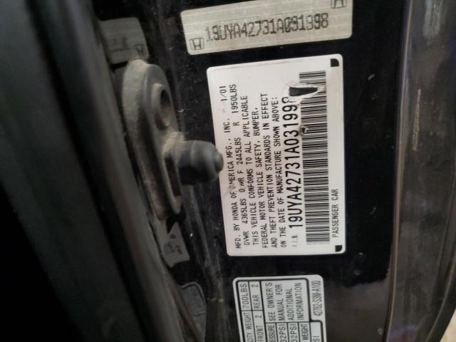 Photo 11 VIN: 19UYA42731A031998 - ACURA 3.2CL TYPE 