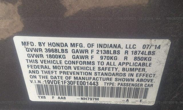 Photo 7 VIN: 19VDE1F30FE001443 - ACURA ILX 