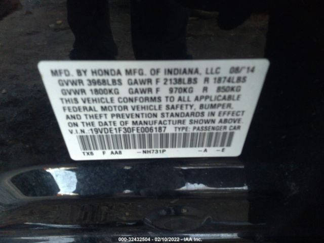 Photo 8 VIN: 19VDE1F30FE006187 - ACURA ILX 