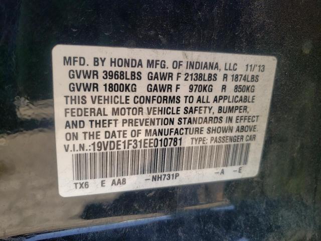 Photo 9 VIN: 19VDE1F31EE010781 - ACURA ILX 20 