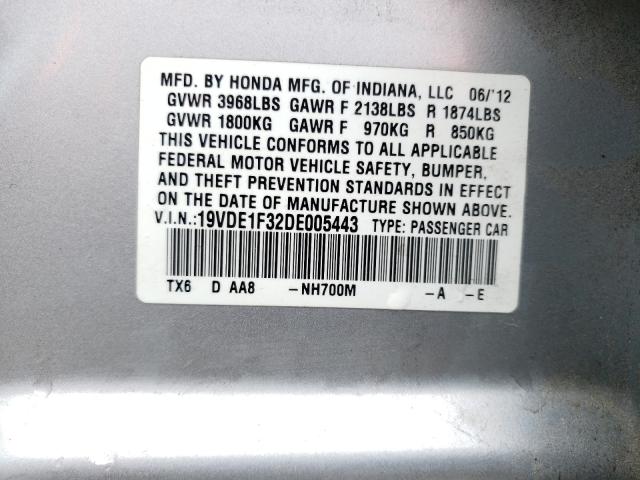 Photo 9 VIN: 19VDE1F32DE005443 - ACURA ILX 20 