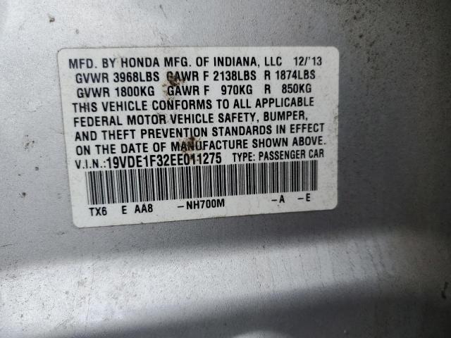 Photo 11 VIN: 19VDE1F32EE011275 - ACURA ILX 20 