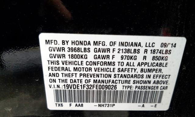 Photo 9 VIN: 19VDE1F32FE009026 - ACURA ILX 