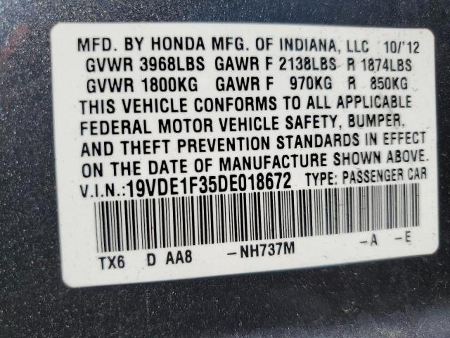 Photo 12 VIN: 19VDE1F35DE018672 - ACURA ILX 20 