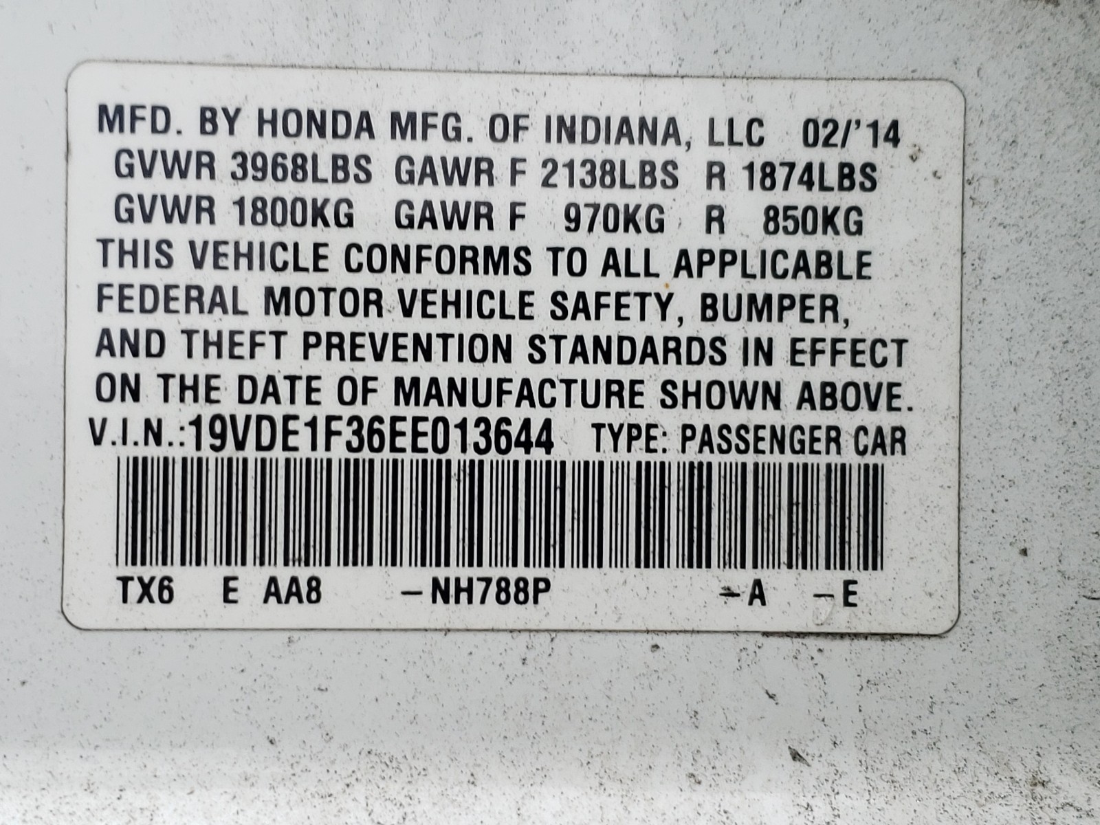 Photo 9 VIN: 19VDE1F36EE013644 - ACURA ILX 20 