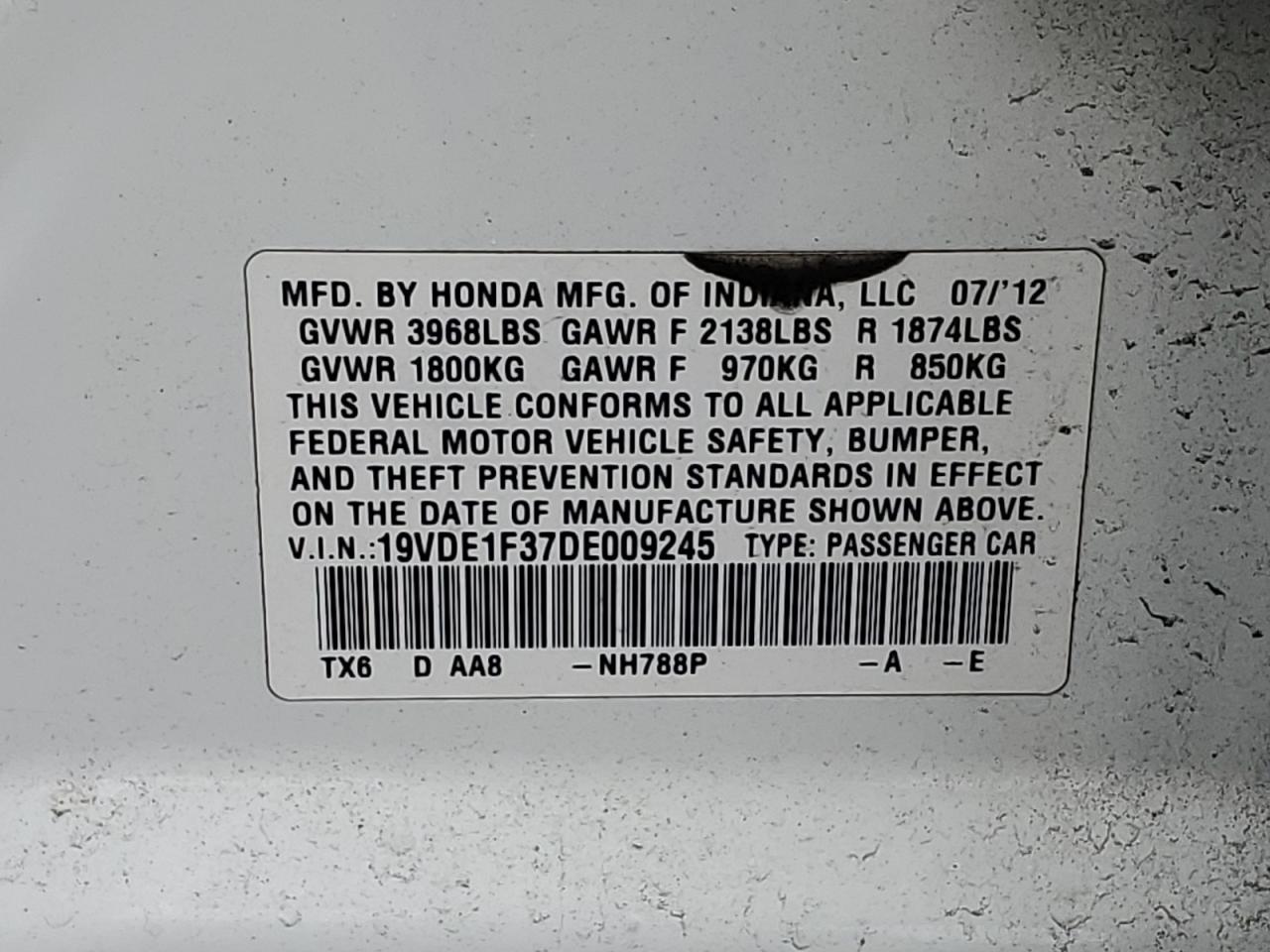 Photo 11 VIN: 19VDE1F37DE009245 - ACURA ILX 