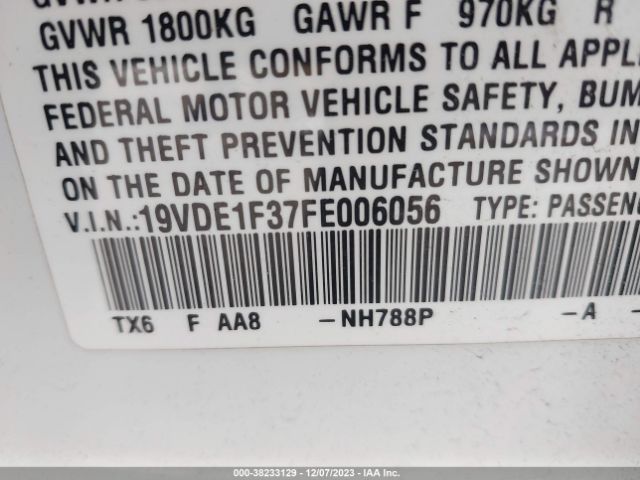 Photo 8 VIN: 19VDE1F37FE006056 - ACURA ILX 